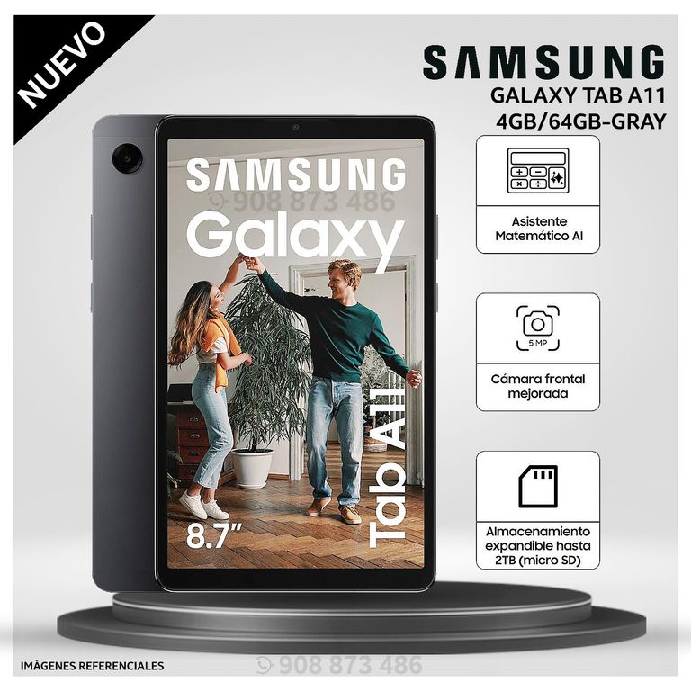Tablet Samsung Galaxy TAB A11 4GB 64GB SSD 8.7 - SM-X133 - GRAY