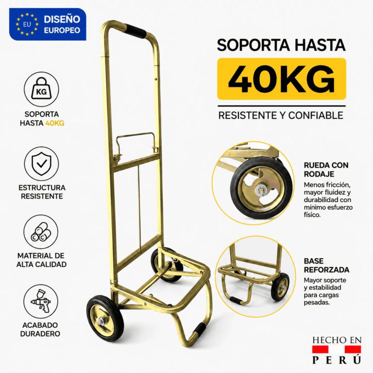 Carrito de mercado plegable -Euro Coche PRO - RUEDA CON RODAJE