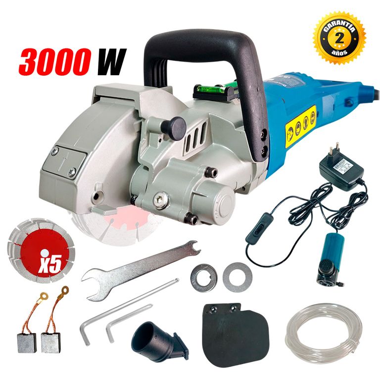 Ranuradora Acanaladora Pared Concreto 5″ Dongcheng DZR125 3000W Corte 39 x 28 mm
