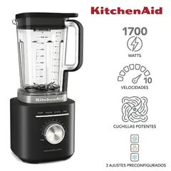 KITCHENAID - Licuadora Kitchenaid 1700 Watts Vaso 2 Litros 10 Velocidades Negro