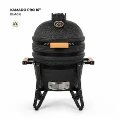 GENERICO - Kamado Pro 16″ Parrilla color Negro con Soporte & Funda
