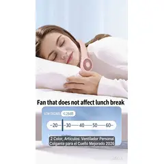 GENERICO - Ventilador portátil del cuello sin aspas  recargable por USB