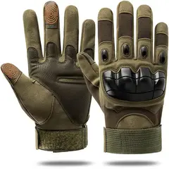 GENERICO - GUANTES PARA MOTO TACTICOS MILITAR VERDE TALLA L