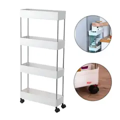 GENERICO - Estante Organizador con Ruedas - Almacenamiento Blanco