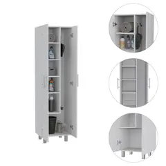 FMFURNITURE - Mueble De Aseo 2 Puertas Fm-016B Blanco
