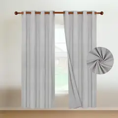 GENERICO - Cortina 100% Blackout 220x140 Lino Moderna Set 2 Paños darknight - Multicolor