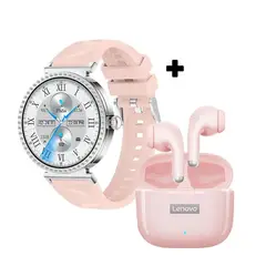 LENOVO - Combo Smartwatch Vidvie SW1624 Rosado + Audífonos LP40 Pro Rosa