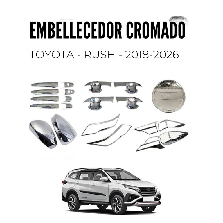 KIT EMBELLECEDOR CROMADO TOYOTA RUSH