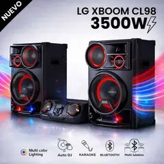 LG - Minicomponente LG Xboom CL98 Bluetooth 3500W RMS - Negro