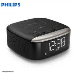 PHILIPS - Radio Reloj Despertador con Cargador Inalámbrico PHILIPS TAR7606