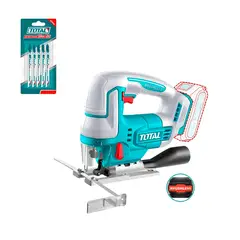Total Tools - Caladora 20V Brushless 3000RPM de Velocidad + 5 hojas de Sierra TOTAL