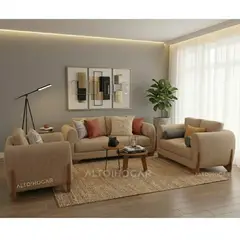 ALTO HOGAR - Juego de Sala Amarantha 3 2 1 Tapiz Antifluido Beige