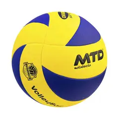 MTD - PELOTA PARA VÓLEY TALLA 5 PU THERMO SELLADO HYGROSCOPIC MT-830 MTD AMARILLO AZUL