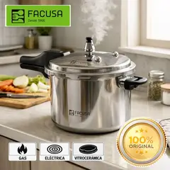 FACUSA - FACUSA - OLLA A PRESIÓN HÍBRIDA CON TAPA DE ACERO INOXIDABLE - 7 LITROS
