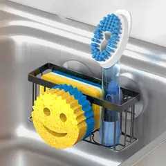 HOGARMAS - Porta Esponja Flotante para Lavadero con Adhesivos
