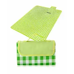GENERICO - MANTA IMPERMEABLE PICNIC DISEÑO CUADROS VERDE