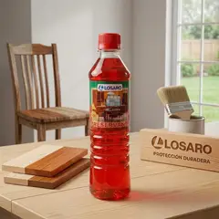LOSARO - PRESERVANTE PARA MADERA Y MATA POLILLAS MEDIO LITRO - FACIL DE USAR