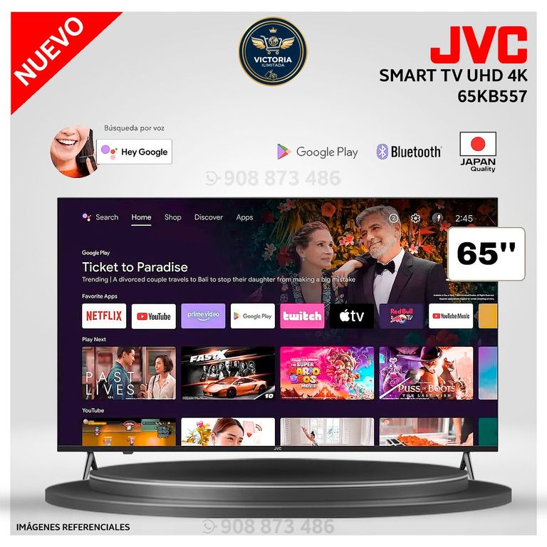 Televisor LED 65 Ultra HD 4K Android TV LT-65KB557 - Modelo NUEVO