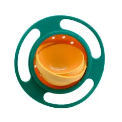 GENERICO - Plato Giratorio 360° Ovni para Bebé Verde con Naranja