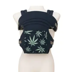 GENERICO - PortaBebe Pequeño Azul Con Diseño Planta Verde