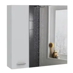 FMFURNITURE - Botiquin Con Espejo 2 Puertas Fm-015B - Blanco