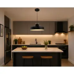 CEMLIGHTING - LAMPARA COLGANTE PARMA NEGRO E27