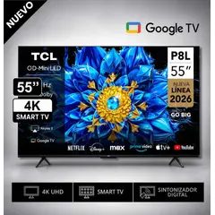 TCL - Televisor TCL 55” QLED Premium 4K Modelo 55P8L Google TV