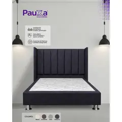 PAUZA - DORMITORIO PREMIUM LINEAL QUEEN GRAFITO