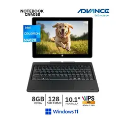 ADVANCE - Laptop / Tablet 2 en 1 Advance 10.1"  Táctil con Windows 11 Versatilidad total
