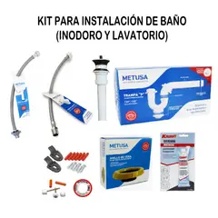 METUSA - KIT PARA INSTALACIÓN DE BAÑO 2 (INODORO Y LAVATORIO)
