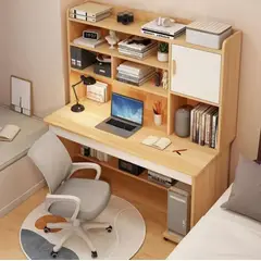 GENERICO - Mesa de Escritorio Vintage Librero Mueble de Madera Hogar Habitación