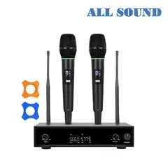 ALL SOUND - Micrófonos Inalámbricos 70m Profesionales UHF con Maleta All Sound PG220LD