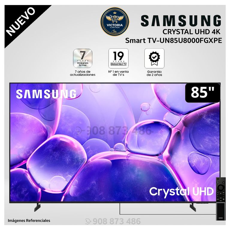 Televisor 85 Crystal UHD 4K Smart TV UN85U8000F - Modelo NUEVO