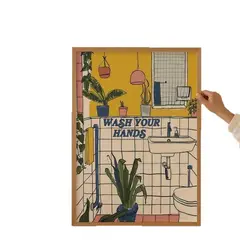 VATYERTY - Pintura Decorativa Sin Marco Para Pared De Baño