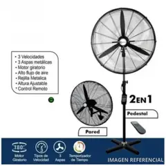 EVOLUTION - Ventilador Industrial MASTER 30" 2 en 1 (Pedestal y Pared) 230W con Control Remoto – MASTER30