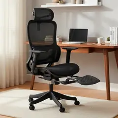 KOMSUM - Silla Ergonomica de Oficina Gerencial Komsum Paris Negro con Posapies