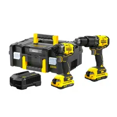 STANLEY - Taladro Percutor Brushless 20V+ Atornillador Impacto 20V SBDI465D2T