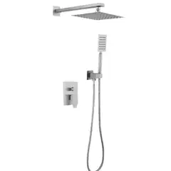 XM - MEZCLADORA DE DUCHA Y TELEFONO CUADRADO SATINADO  MT304-010D9