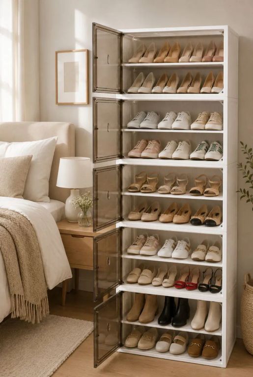 Zapatero Moderno 10 Niveles con Puertas Imantadas