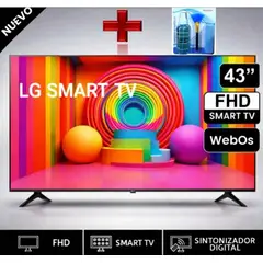 LG - Televisor LG 43 Pulg LED Smart TV Full HD +KITS LIMPIEZA DE TV