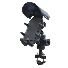 GENERICO - PORTA CELULAR SOPORTE DE MOTO ANTIVIBRACION 8 AGARRES C/ GORRA UNIVERSAL B/TIMON