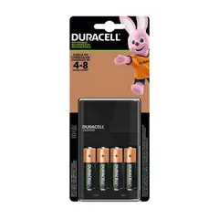 Duracell - Cargador de Pilas Duracell + 4 Pilas AA de 2500 mAh