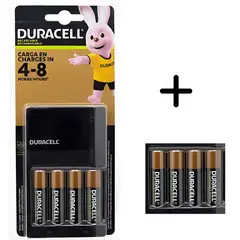 Duracell - Cargador de Pilas Duracell + 8 Pilas AA de 2500 mAh