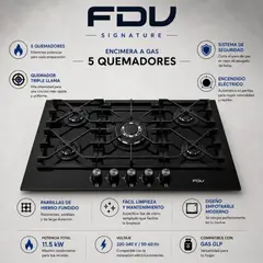 FDV - Encimera FDV Signature 90 cm 5 Quemadores GLP