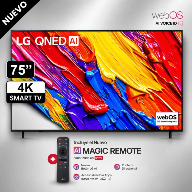 Televisor 75 QNED 4k ThinQ AI 75QNED82ASA Smart TV