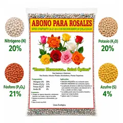NANOTRON TECHNOLOGIES - Abono super compuesto para rosales 20 - 21 - 20 - 4 con microelementos quelatizados -1 Kg