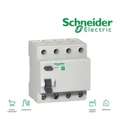 SCHNEIDER ELECTRIC - INTERRUPTOR DIFERENCIAL 4P 40A 30ma 230V Easy9 SCHNEIDER
