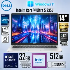 Dell - Laptop Dell Pro 14 5450 Intel Core Ultra 5 235U 32GB RAM 512GB SSD 14"  FHD Win 11 Pro
