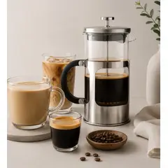GENERICO - Prensa Francesa Premium 600ML de Vidrio Borosilicato y Acero Inoxidable para Café e Infusiones