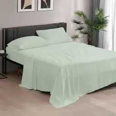 GENERICO - Sábana 600 Hilos Algodón Egipcio - King - Verde
